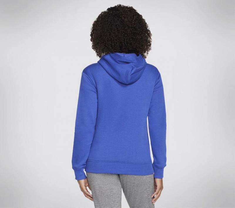 Blue Skechers Signature Pullover Women's Hoodie | TKBG-14675