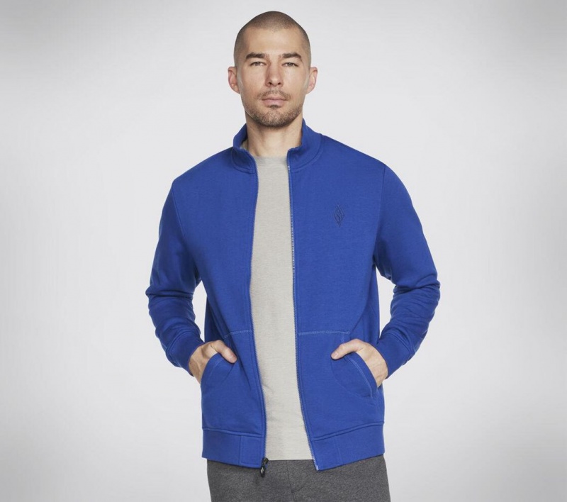 Blue Skechers The Hoodless Hoodie Go Walk Everywhere Men's Jackets | PJME-36827