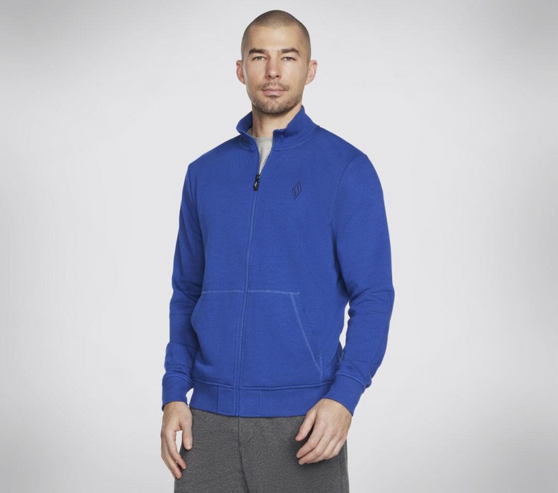 Blue Skechers The Hoodless Hoodie Go Walk Everywhere Men's Jackets | PJME-36827