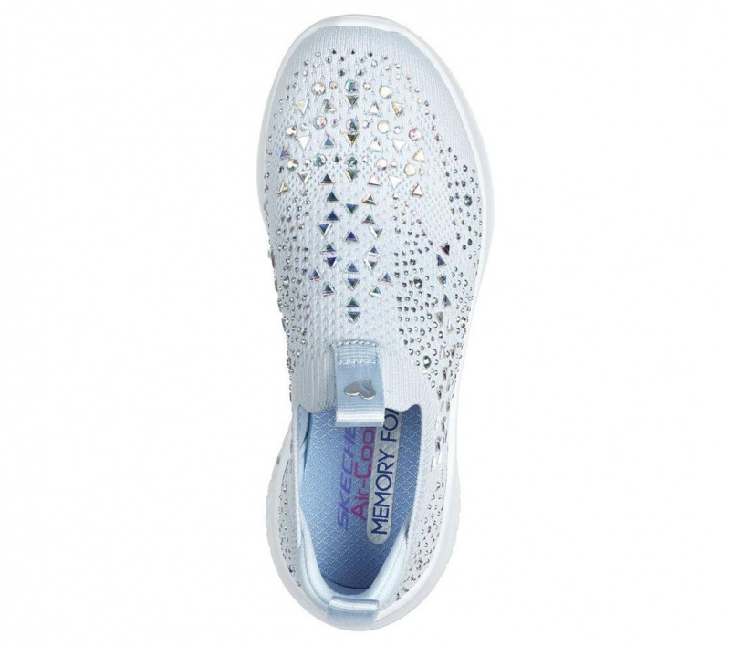 Blue Skechers Ultra Flex 3.0 - Sparkle Show Stopper Girls' Sneakers | BWVN-23809