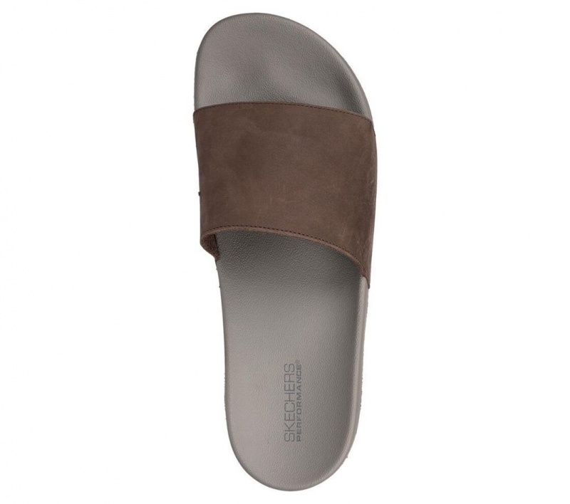 Brown Skechers 19th Hole - Bunker Shot Men's Sandals | MSRK-63425