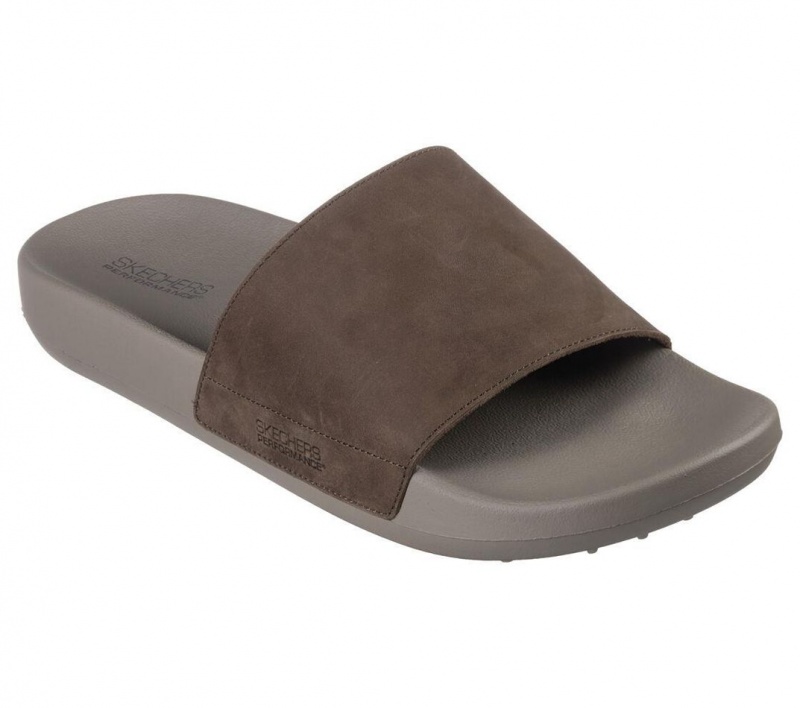 Brown Skechers 19th Hole - Bunker Shot Men's Sandals | MSRK-63425