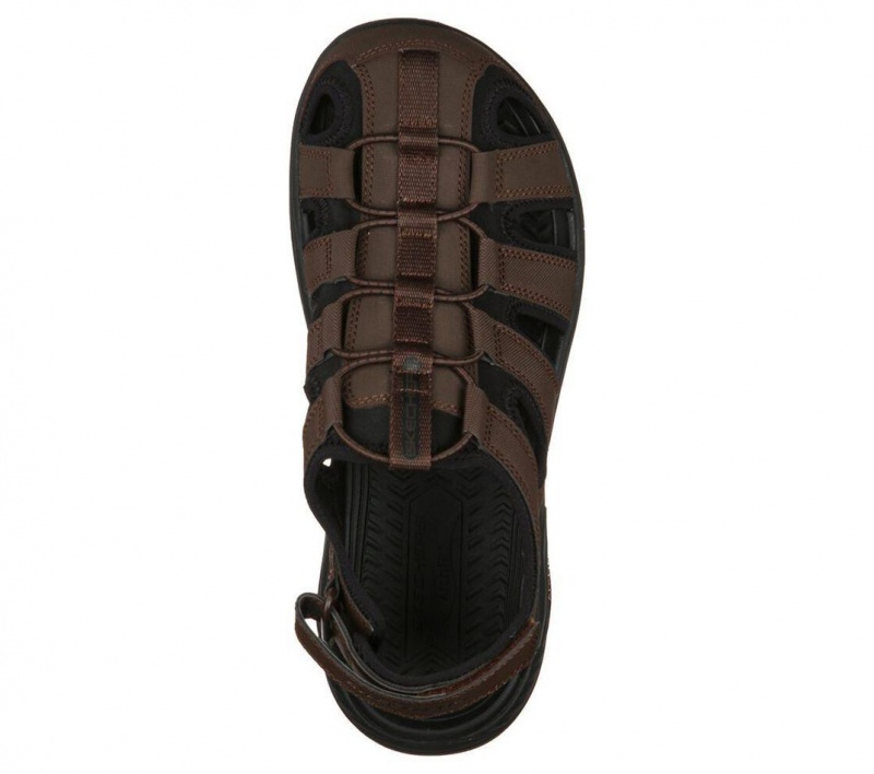 Brown Skechers Arch Fit Motley Sd - Verlander Men's Sandals | YPWE-69750