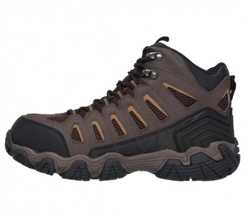 Brown Skechers Blais - Bixford St Men's Work Shoes | ZDMJ-25374