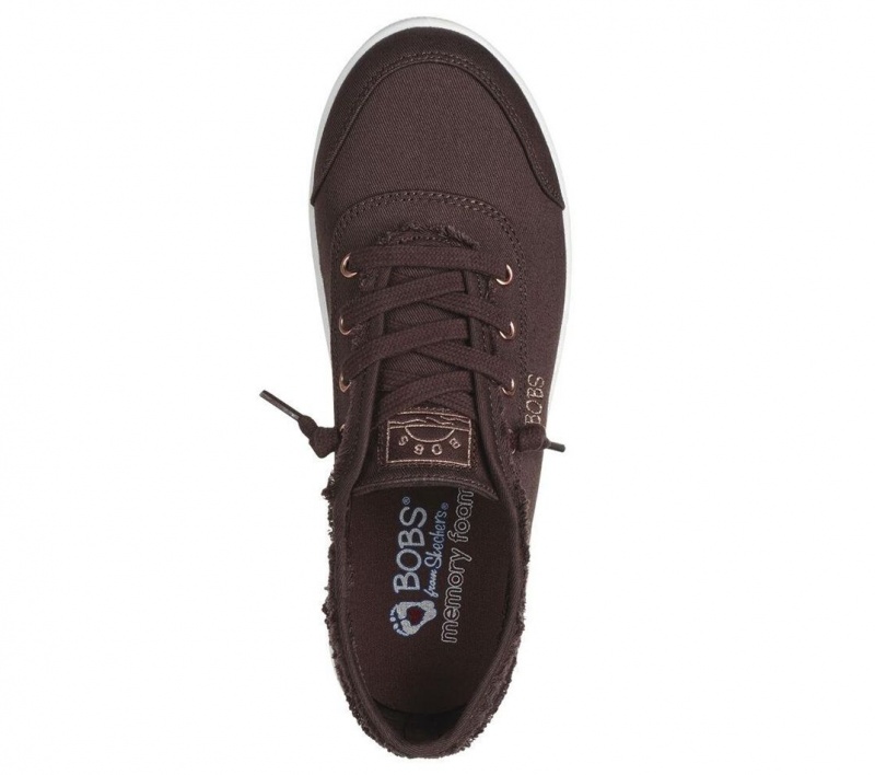 Brown Skechers Bobs B Cute Women's Slip On | YWNX-83142