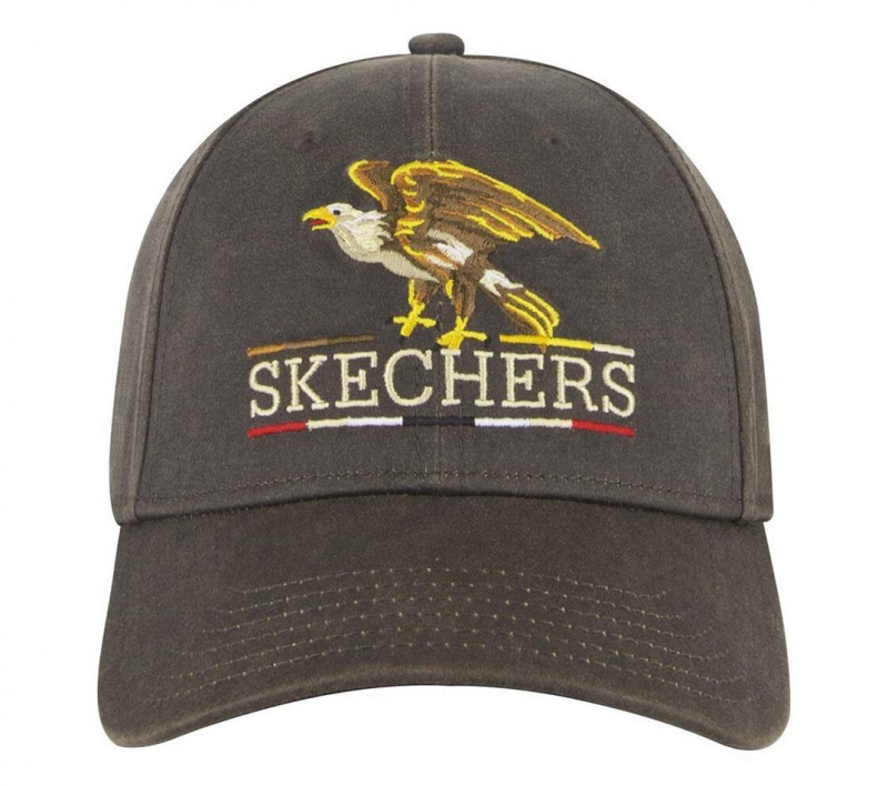 Brown Skechers Eagle Canvas Men's Hats | NSWZ-76923