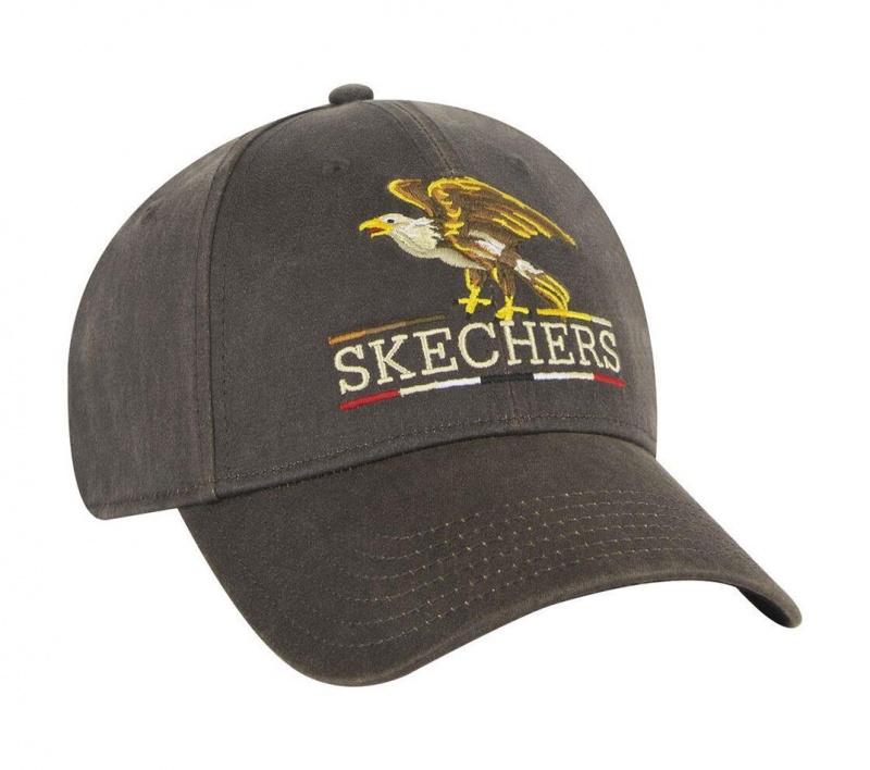 Brown Skechers Eagle Canvas Men's Hats | NSWZ-76923