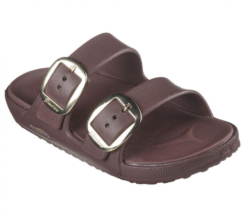 Brown Skechers Foamies: Arch Fit Cali Breeze - Gold Star Women's Sandals | RGVO-61354