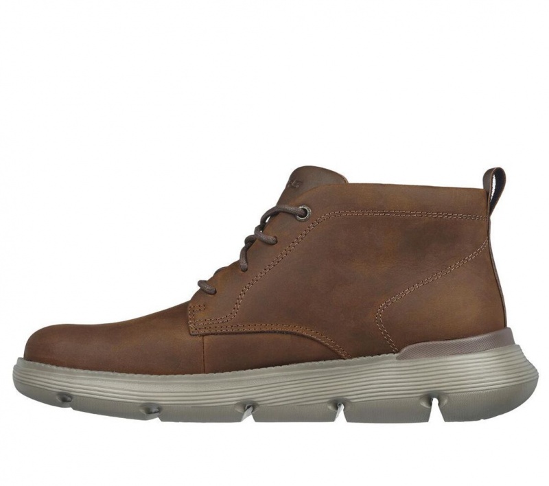 Brown Skechers Garza - Fontaine Men's Boots | IXQB-87025