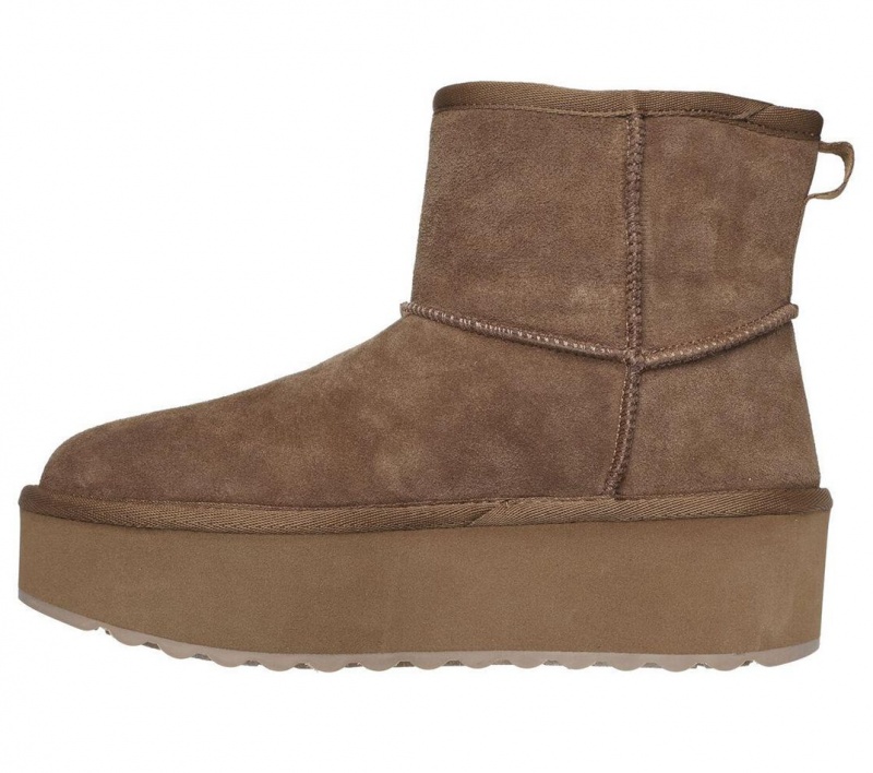 Brown Skechers Keepsakes Stacked Women's Boots | PGMD-53947