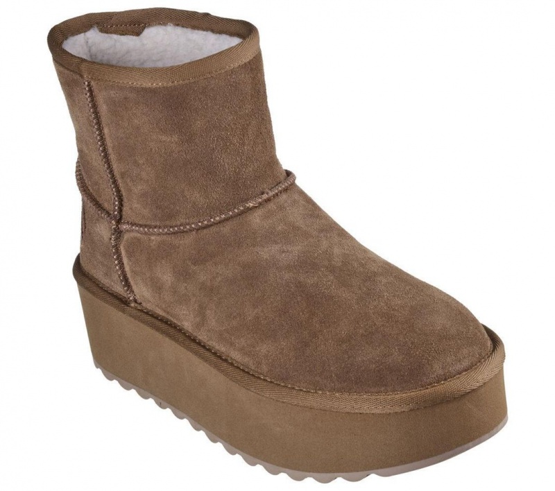 Brown Skechers Keepsakes Stacked Women's Boots | PGMD-53947