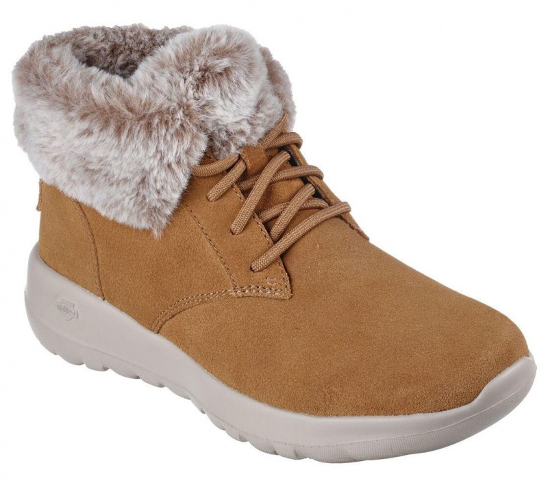 Brown Skechers On The Go Joy - Plush Dreams Women's Boots | EYKD-20794