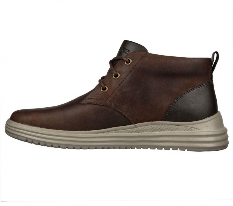 Brown Skechers Proven - Yermo Men's Boots | PWHF-76382