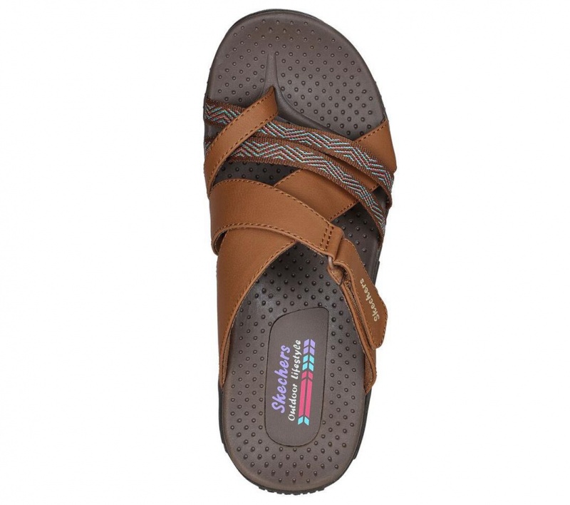 Brown Skechers Reggae - Sunday Stroll Women's Sandals | KMRV-28650