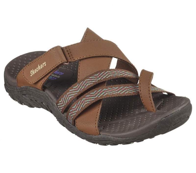 Brown Skechers Reggae - Sunday Stroll Women's Sandals | KMRV-28650