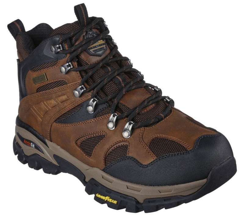 Brown Skechers Relaxed Fit: Arch Fit Tarver - Ryland Men's Boots | LRWC-57428