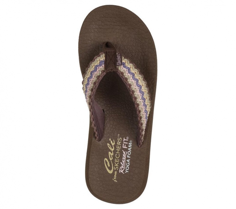 Brown Skechers Relaxed Fit: Asana - Vacationer Women's Sandals | CIVH-18497