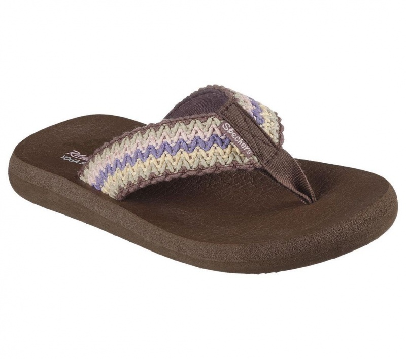 Brown Skechers Relaxed Fit: Asana - Vacationer Women's Sandals | CIVH-18497