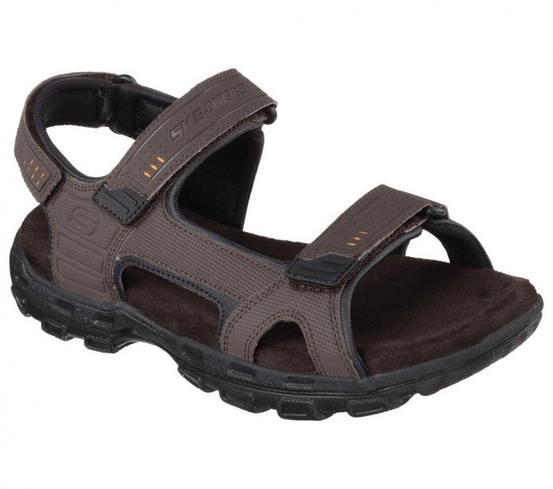 Brown Skechers Relaxed Fit: Conner - Louden Men's Sandals | WZJB-57064