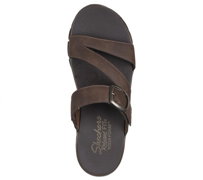 Brown Skechers Relaxed Fit: Easy Going - Slide On By Women's Sandals | CRDQ-53980