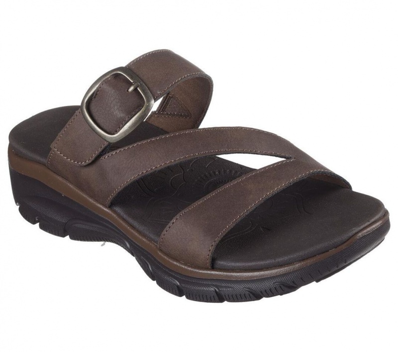 Brown Skechers Relaxed Fit: Easy Going - Slide On By Women's Sandals | CRDQ-53980