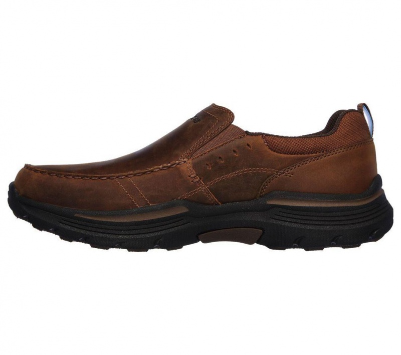 Brown Skechers Relaxed Fit: Expended - Seveno Men's Slip On | WQKO-17458