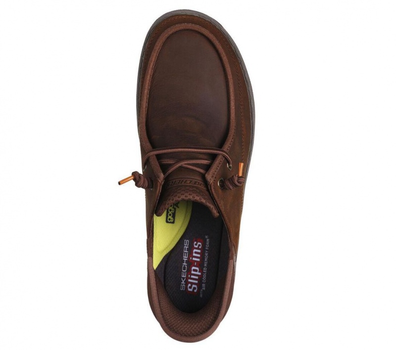 Brown Skechers Relaxed Fit: Melson 2 - Orvano Men's Slip On | XLBN-48230