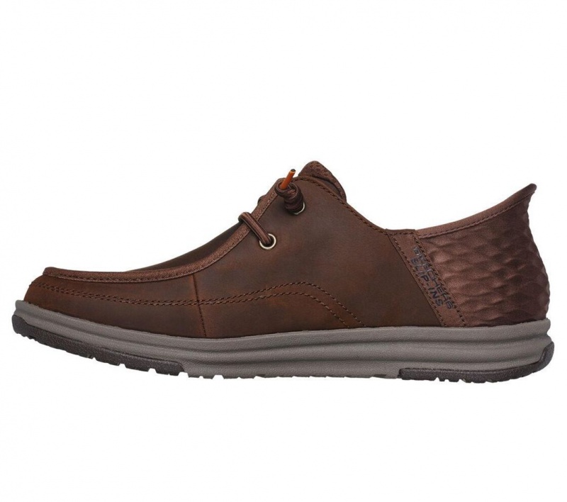 Brown Skechers Relaxed Fit: Melson 2 - Orvano Men's Slip On | XLBN-48230