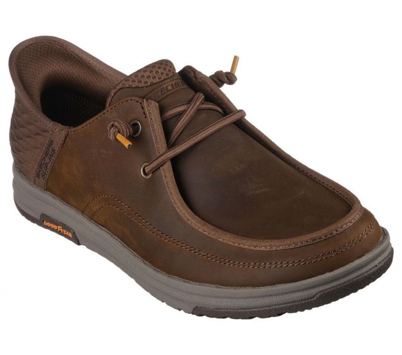 Brown Skechers Relaxed Fit: Melson 2 - Orvano Men's Slip On | XLBN-48230