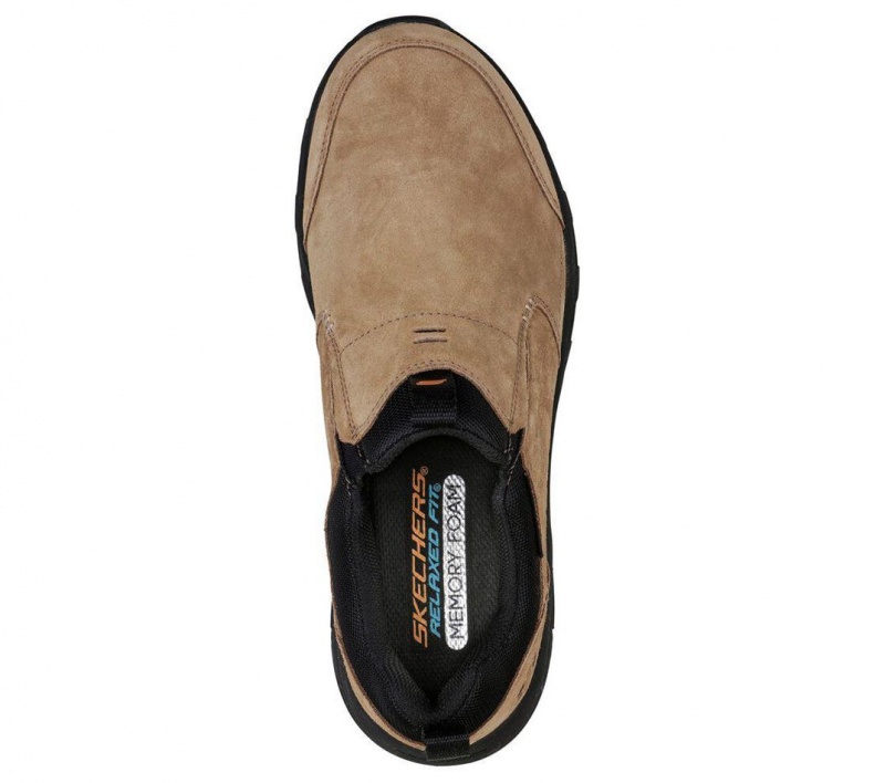 Brown Skechers Relaxed Fit: Oak Canyon Men's Slip On | FDWS-53692