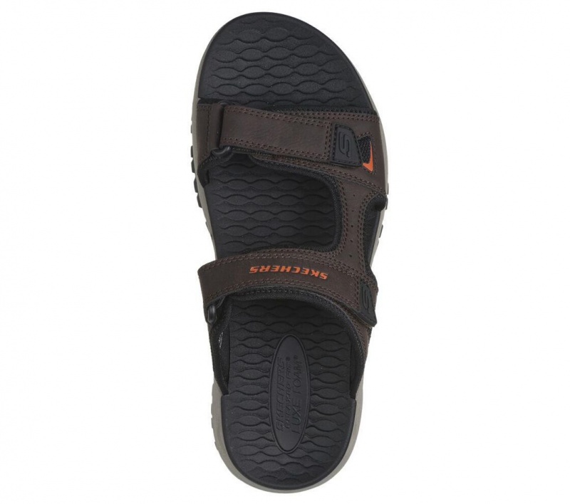 Brown Skechers Relaxed Fit: Prewitt - Lanston Men's Sandals | VUTQ-41396