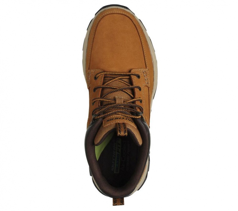 Brown Skechers Relaxed Fit: Respected - Boswell Men's Boots | QOUY-02538