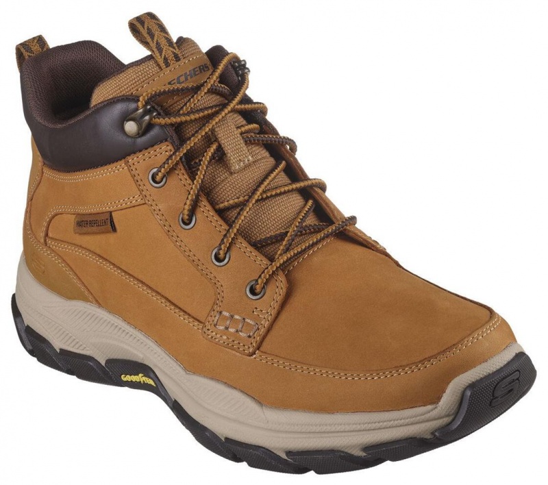 Brown Skechers Relaxed Fit: Respected - Boswell Men's Boots | QOUY-02538