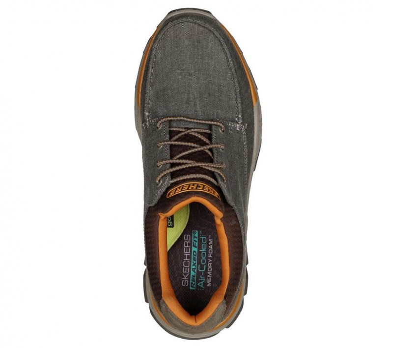 Brown Skechers Relaxed Fit: Respected - Loleto Men's Slip On | USMB-97601