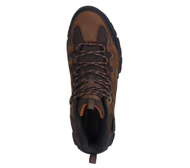 Brown Skechers Relaxed Fit: Rickter - Branson Men's Boots | RNVG-15263