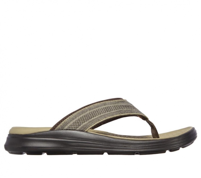 Brown Skechers Relaxed Fit: Sargo - Point Vista Men\'s Sandals | PQDT-09871