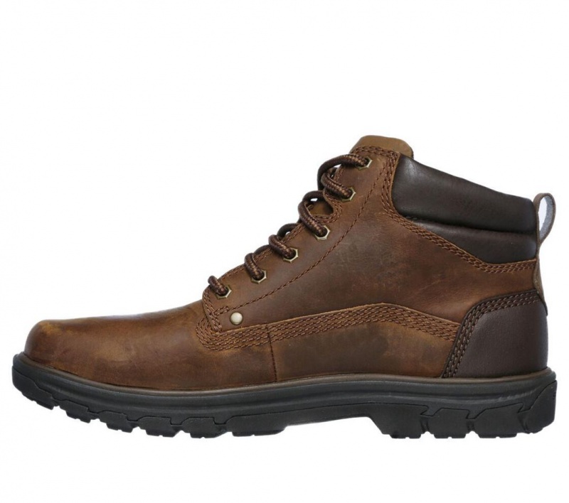 Brown Skechers Relaxed Fit: Segment - Garnet Men's Boots | ZICB-28346