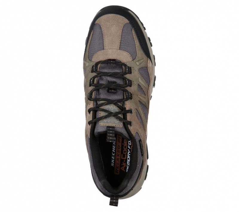 Brown Skechers Relaxed Fit: Selmen - Enago Men's Walking Shoes | TOIW-23690