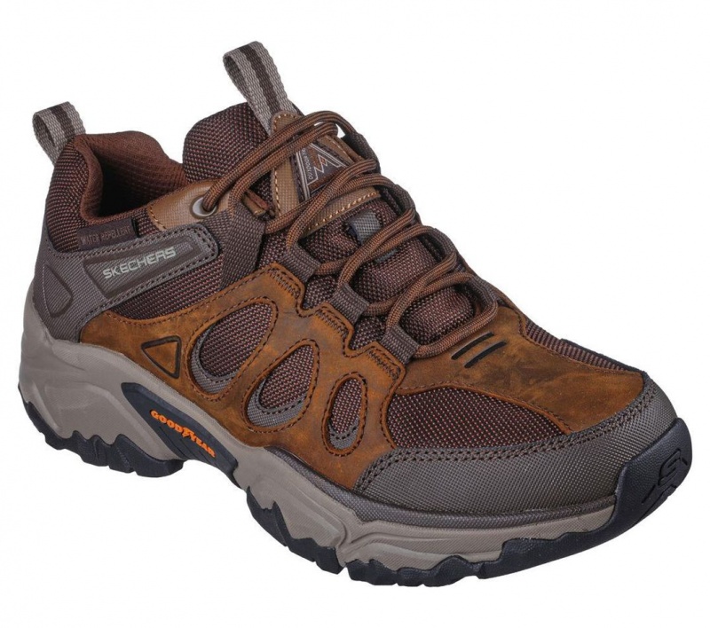 Brown Skechers Relaxed Fit: Terraform - Selvin Men's Walking Shoes | BRPG-67359