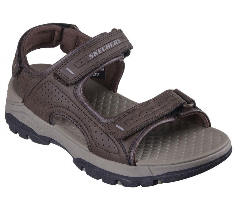 Brown Skechers Relaxed Fit: Tresmen - Garo Men's Sandals | GKUZ-50149