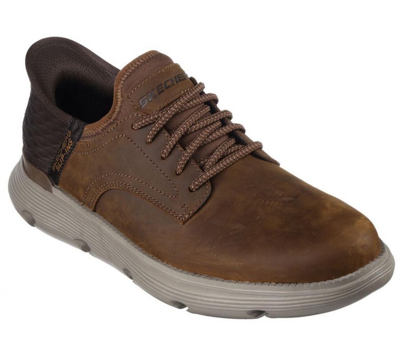 Brown Skechers Slip-ins: Garza - Gervin Men's Dress Shoes | WUAM-57283