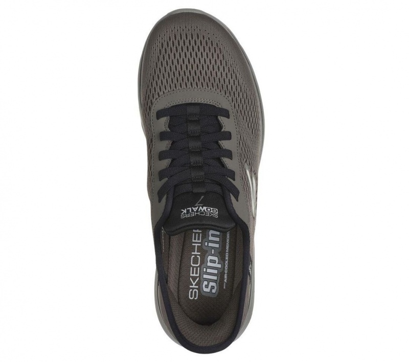 Brown Skechers Slip-ins: Go Walk 7 - Free Hand 2 Men's Sneakers | VNYC-37842