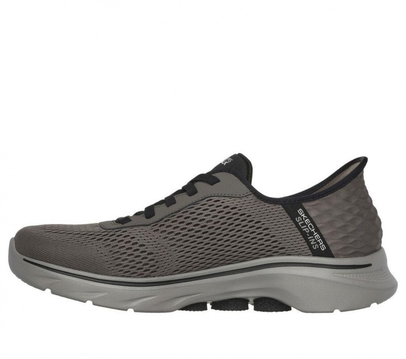 Brown Skechers Slip-ins: Go Walk 7 - Free Hand 2 Men's Sneakers | VNYC-37842