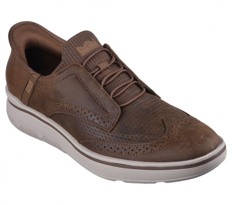 Brown Skechers Slip-ins Mark Nason: Casual Glide Cell Men's Dress Shoes | LKXP-78693