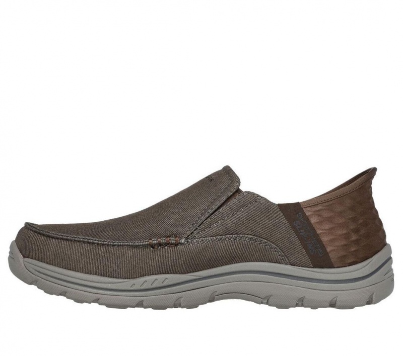 Brown Skechers Slip-ins Relaxed Fit: Expected - Cayson Men's Boat Shoes | UWSN-53470