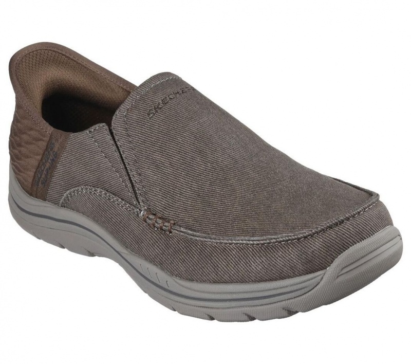 Brown Skechers Slip-ins Relaxed Fit: Expected - Cayson Men's Boat Shoes | UWSN-53470