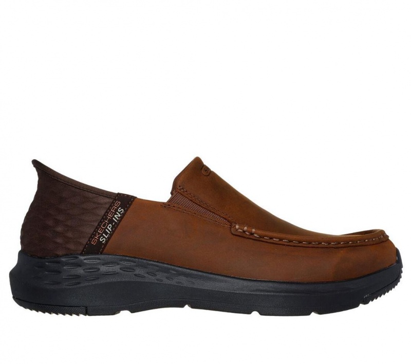 Brown Skechers Slip-ins Relaxed Fit: Parson - Oswin Men\'s Dress Shoes | QBUS-84593