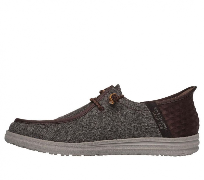 Brown Skechers Slip-ins Rf: Melson - Vaiden Men's Boat Shoes | DKYE-62801