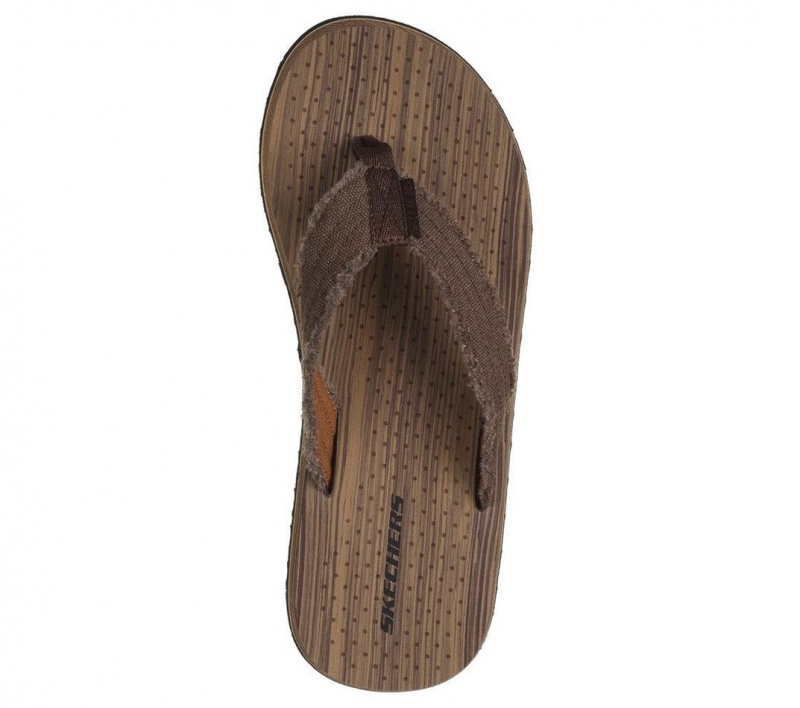 Brown Skechers Tantric - Fritz Men's Sandals | HGNL-31582