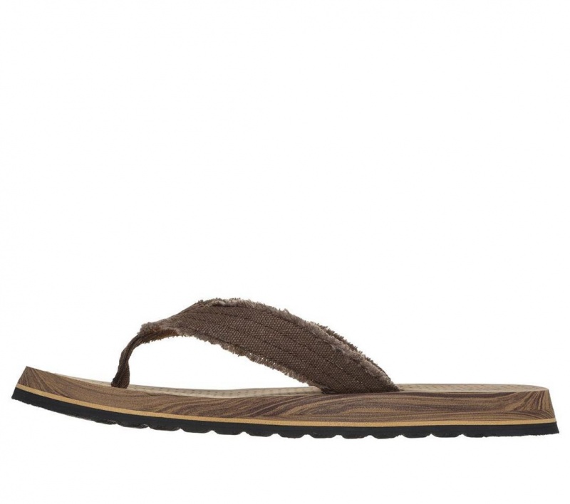 Brown Skechers Tantric - Fritz Men's Sandals | HGNL-31582